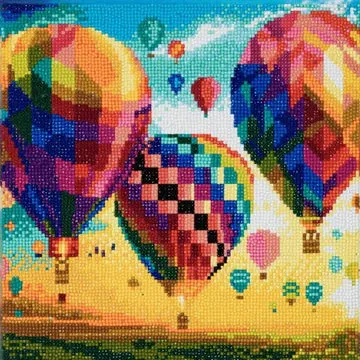 CAK-A46: "Hot Air Balloons" Framed Crystal Art Kit, 30x30cm