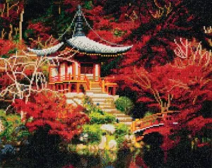 CAK-A50: "Japanese Temple" Framed Crystal Art Kit, 40 x 50cm