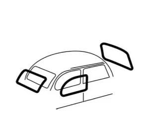 CAL LOOK WINDOW SEAL SET, BLACK, BEETLE 73-77 SUPER BEETLE