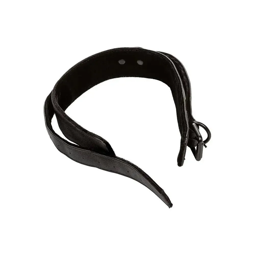 California Erotic Black Faux Leather Bdsm Bondage Collar and Leash
