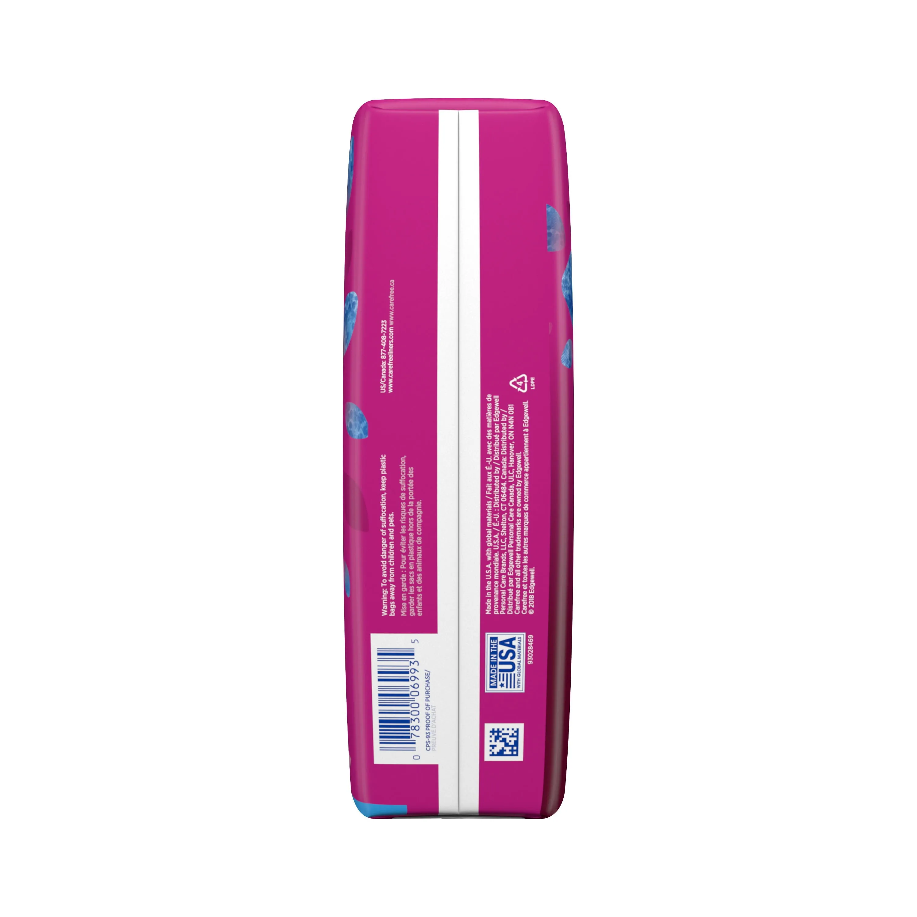 Carefree Acti-Fresh Thin Panty Liners, Extra Long, 93 Count
