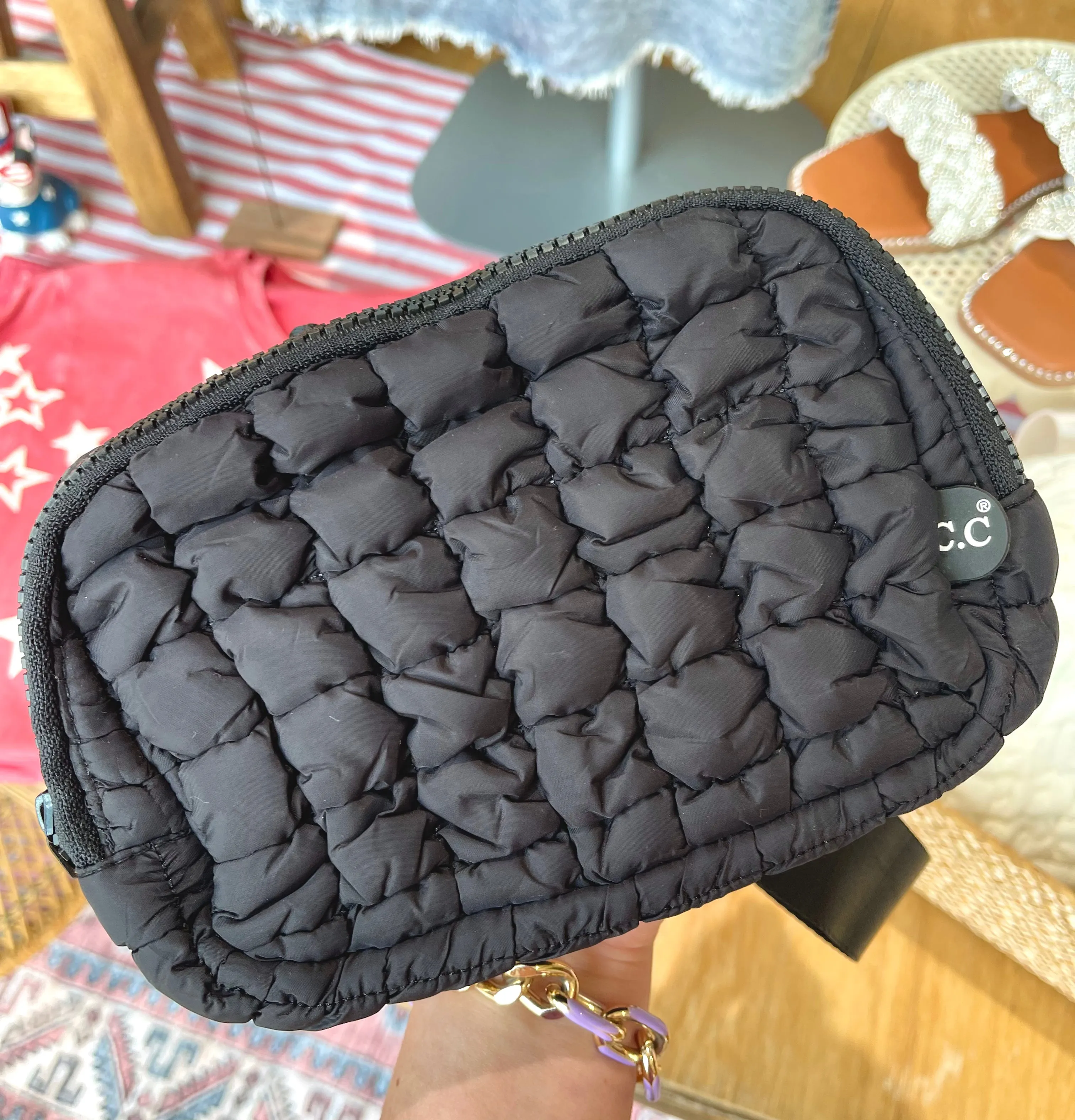 CC Quilted Puffer Fanny Bag