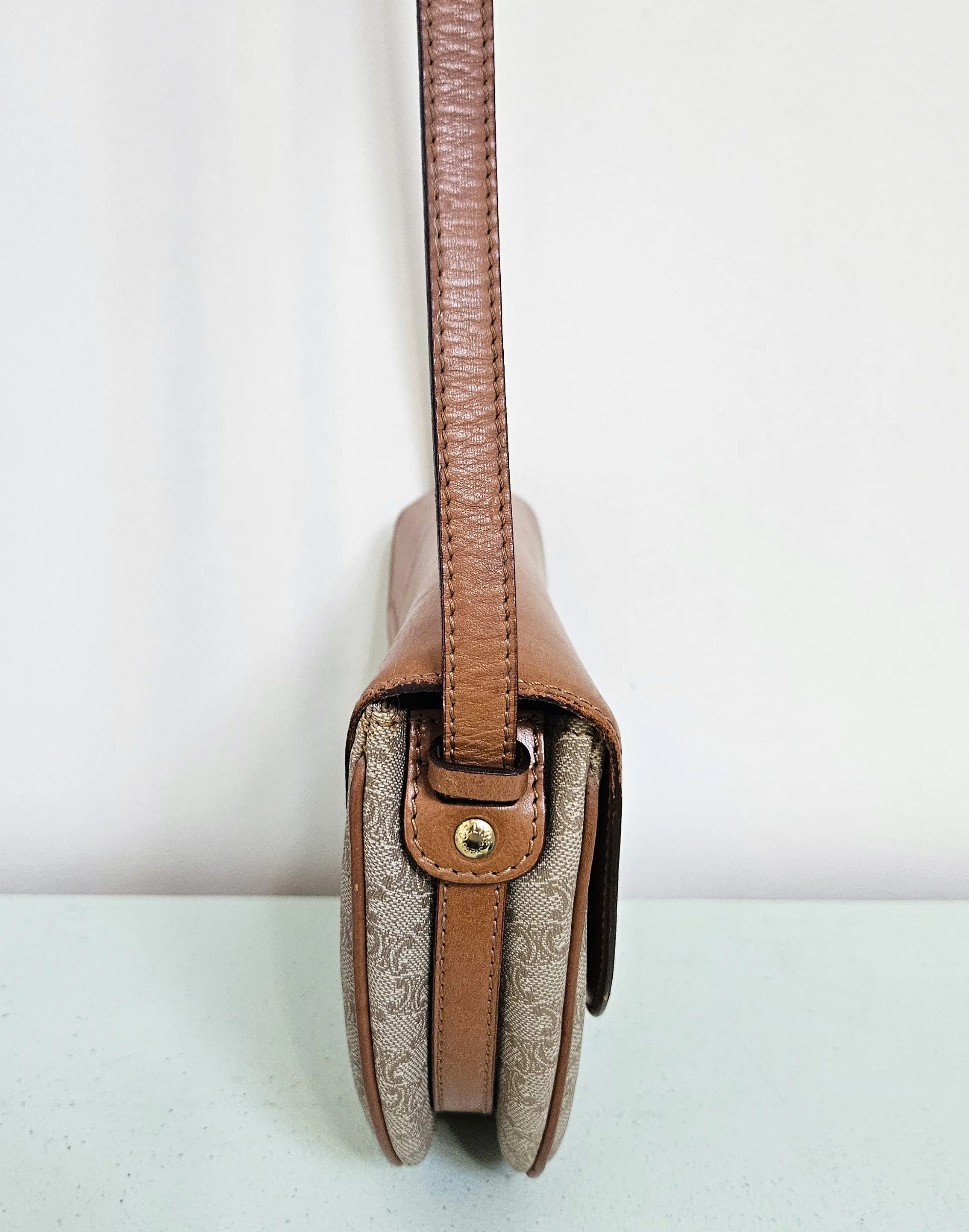 Celine Vintage Coated Canvas Crossbody Bag
