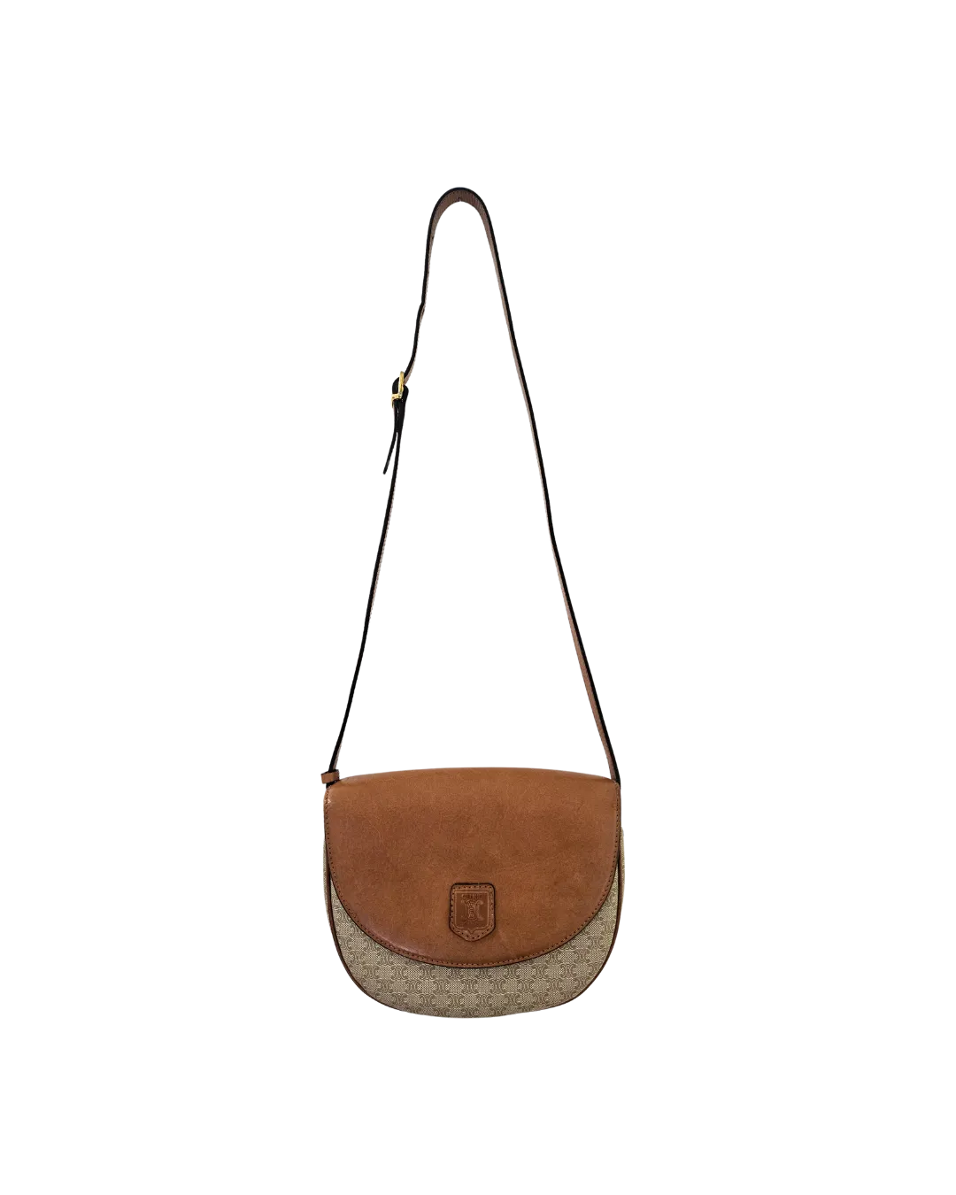 Celine Vintage Coated Canvas Crossbody Bag