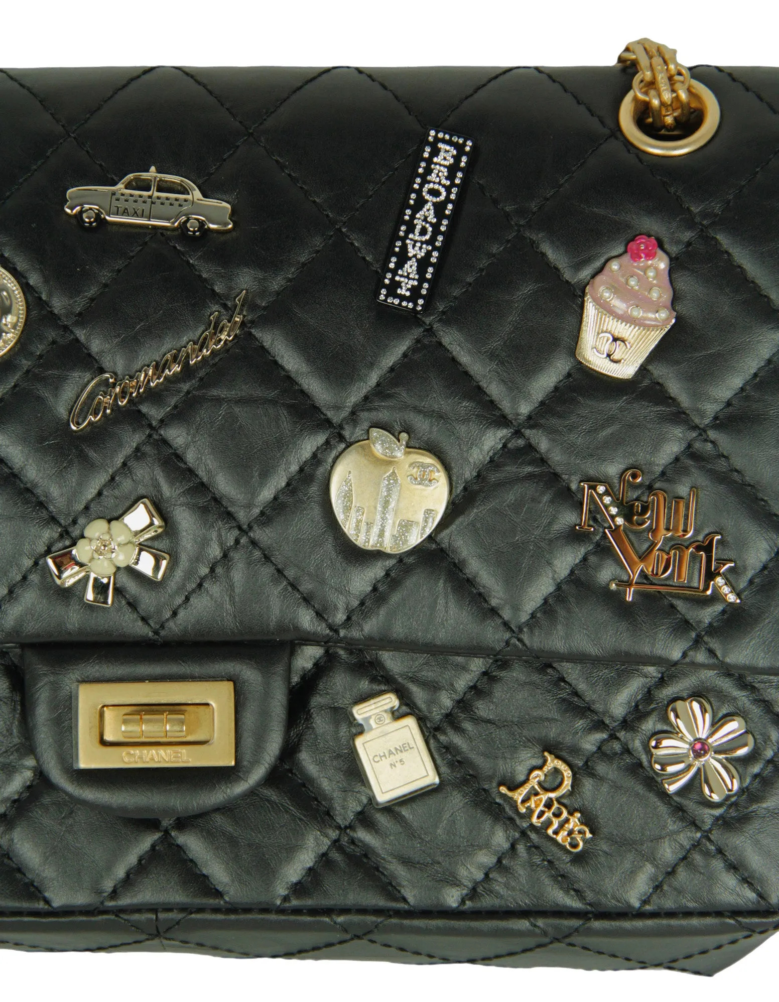 Chanel Black 57th St NYC Lucky Charms 226 Reissue Flap