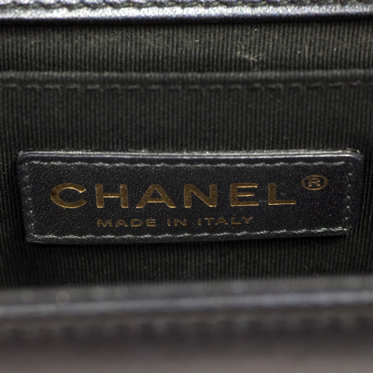 Chanel Black Quilted Lambskin Small Boy Bag
