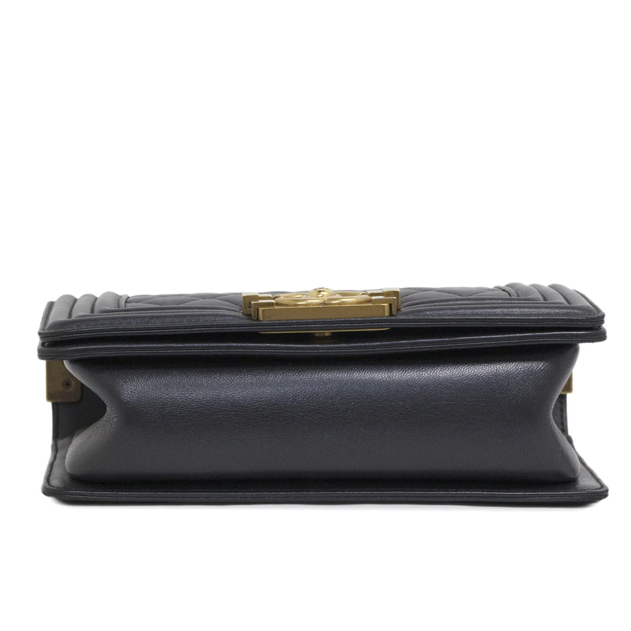 Chanel Black Quilted Lambskin Small Boy Bag