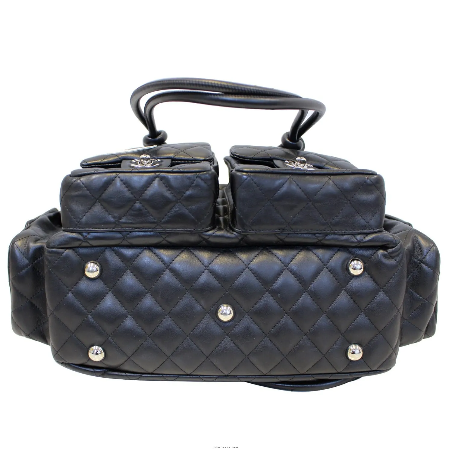 CHANEL Black Quilted Leather Ligne Cambon Reporter Shoulder Bag