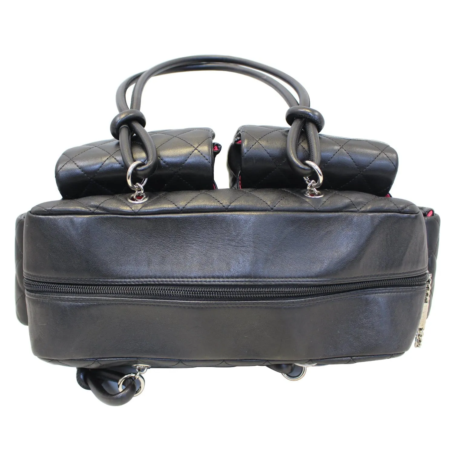 CHANEL Black Quilted Leather Ligne Cambon Reporter Shoulder Bag