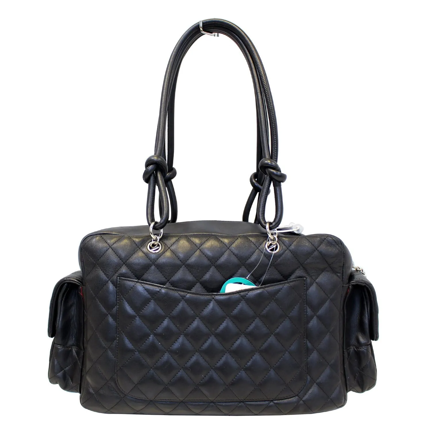 CHANEL Black Quilted Leather Ligne Cambon Reporter Shoulder Bag