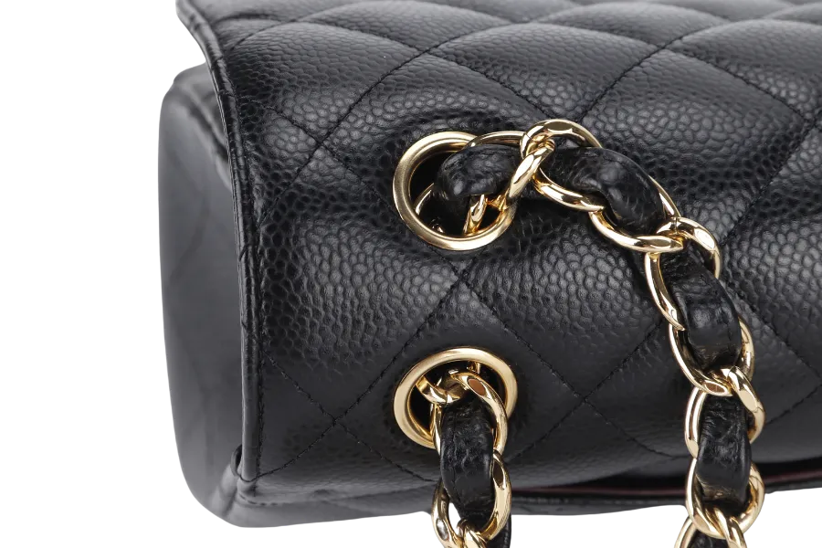 CHANEL CLASSIC FLAP JUMBO (1932xxxx) BLACK GOLD HARDWARE WITH DUST COVER AND BOX