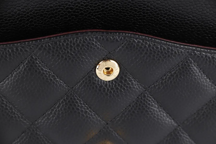 CHANEL CLASSIC FLAP JUMBO (1932xxxx) BLACK GOLD HARDWARE WITH DUST COVER AND BOX