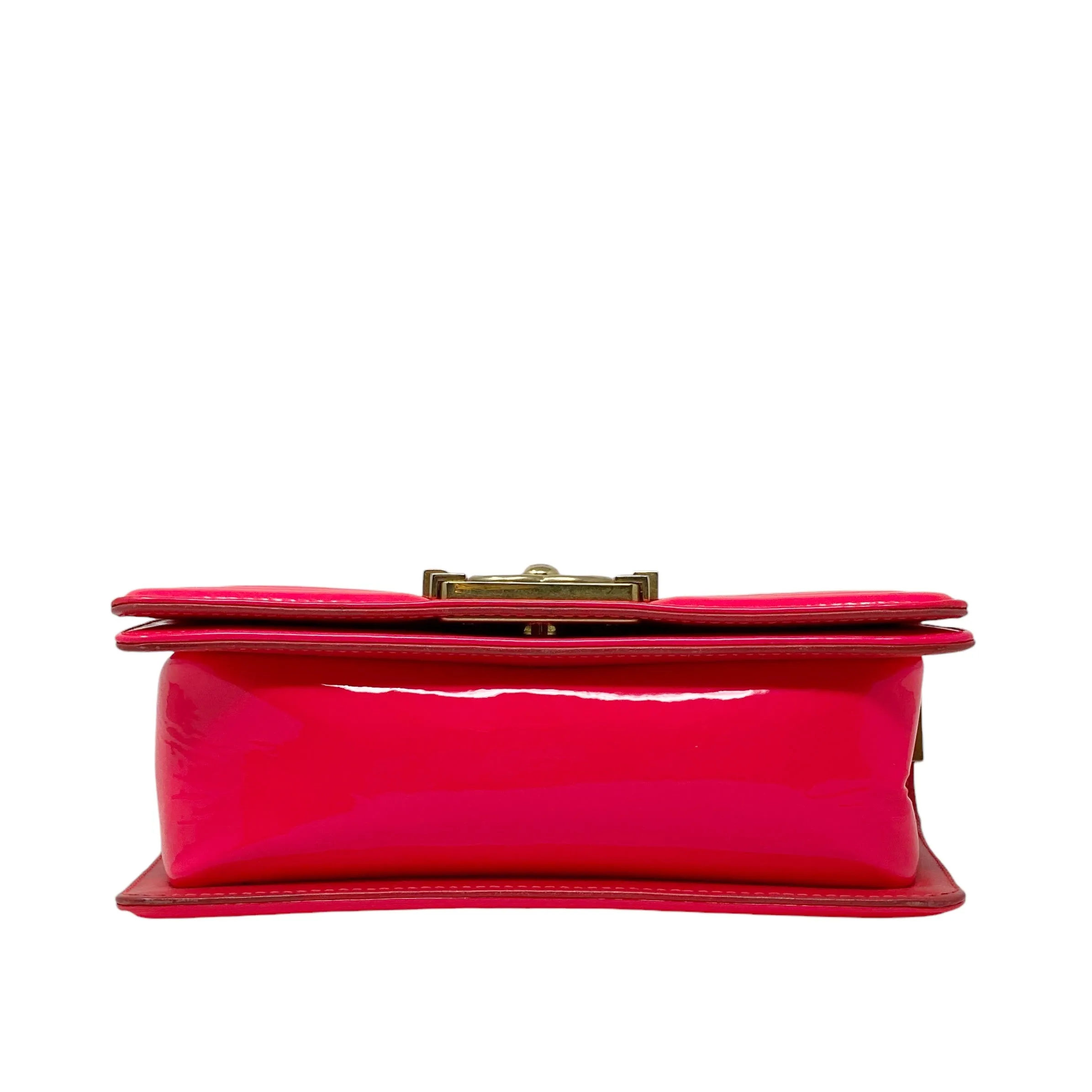 Chanel Pink Patent Small Boy Bag