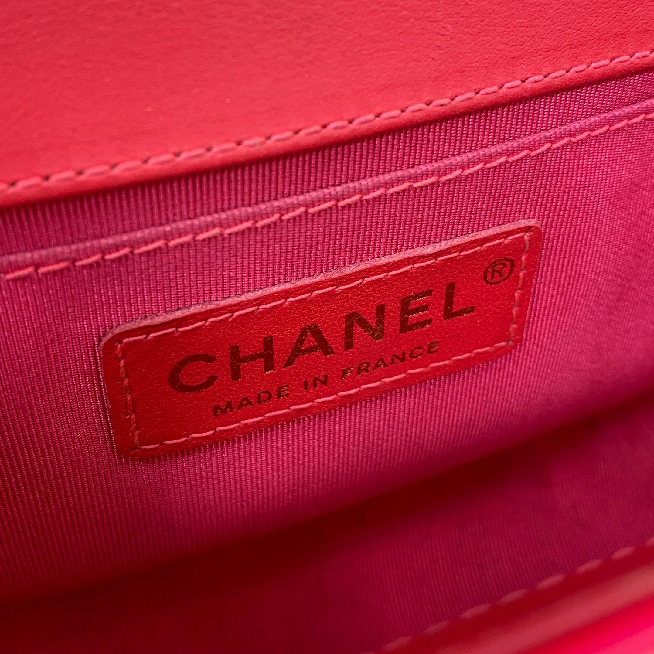 Chanel Pink Patent Small Boy Bag