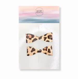 Cheetah Print Livi Hair Bows