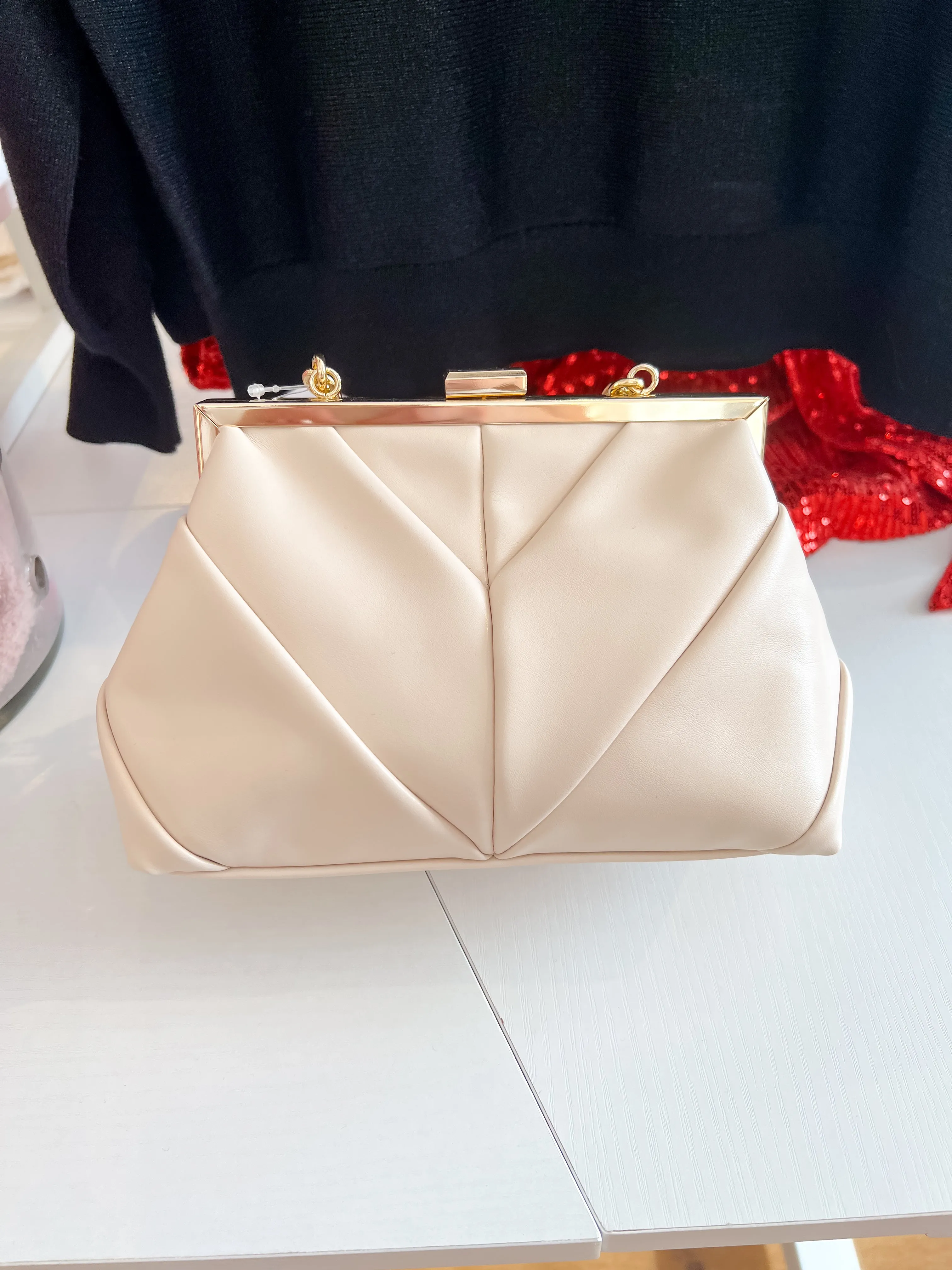 Chevron Vegan Leather Crossbody