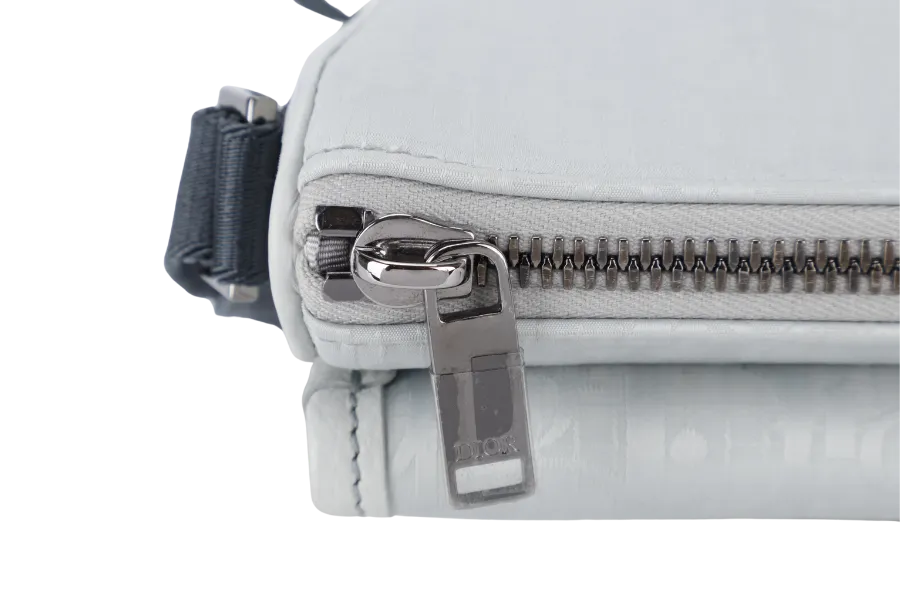 CHRISTIAN DIOR 8 DIOR AND PARLEY ICE PARLEY OCEAN NYLON STRAPS BAG SILVER HARDWARE WITH DUST COVER