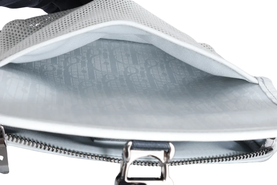 CHRISTIAN DIOR 8 DIOR AND PARLEY ICE PARLEY OCEAN NYLON STRAPS BAG SILVER HARDWARE WITH DUST COVER