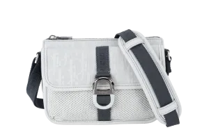 CHRISTIAN DIOR 8 DIOR AND PARLEY ICE PARLEY OCEAN NYLON STRAPS BAG SILVER HARDWARE WITH DUST COVER
