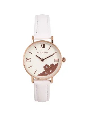 Claire Rose Gold Leather Analog Watch (Almond)