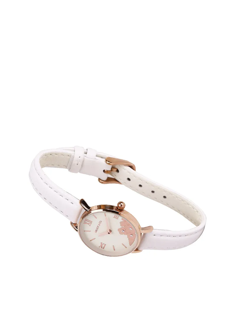 Claire Rose Gold Leather Analog Watch (Almond)