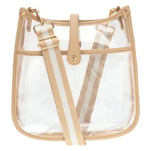 Clear Crossbody Bag - Tan