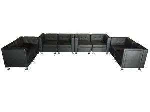 CLUB 8PC "U" SHAPED SECTIONAL - BLACK