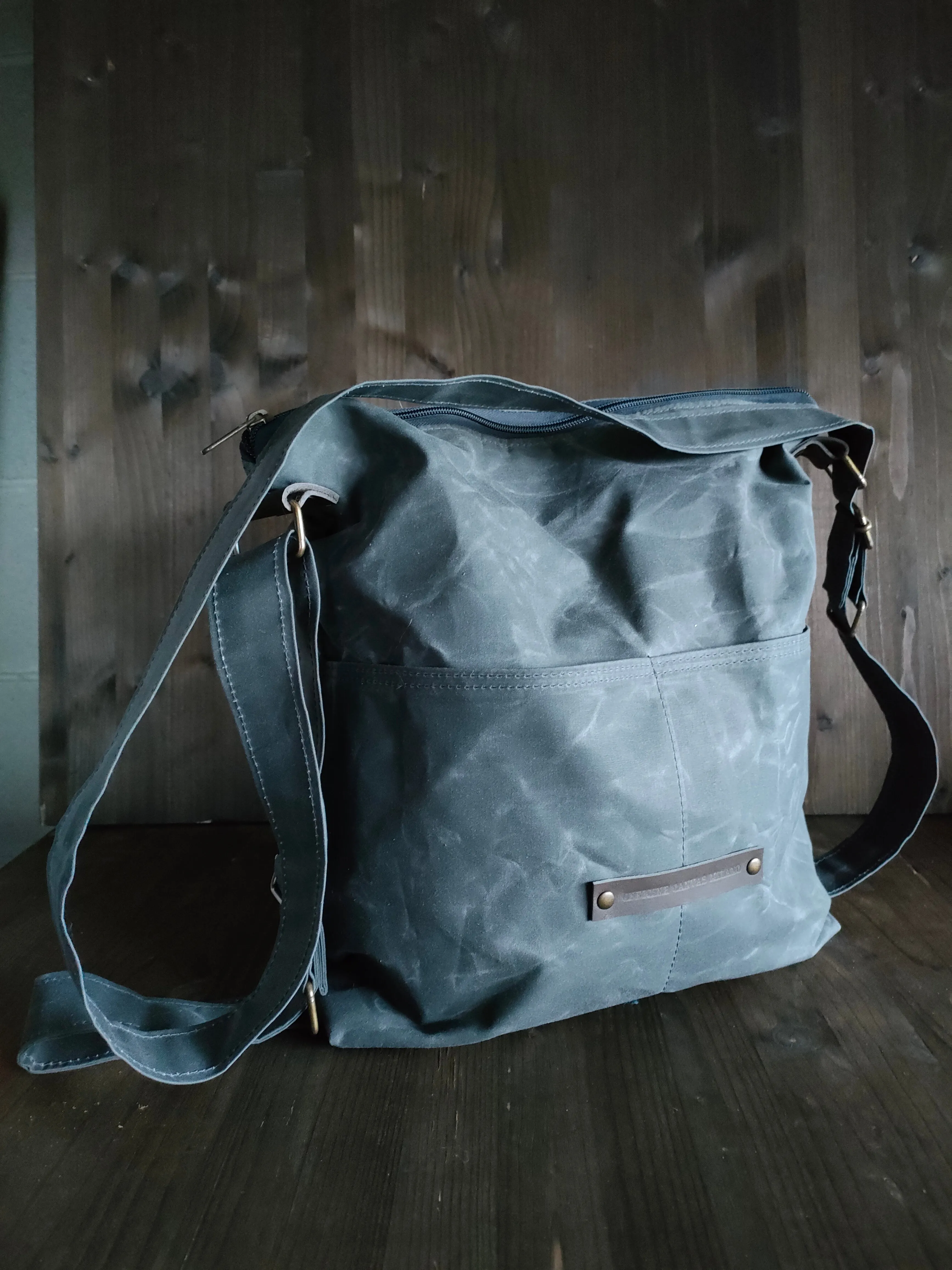 Convertible backpack purse, waxed canvas convertible bag backpack