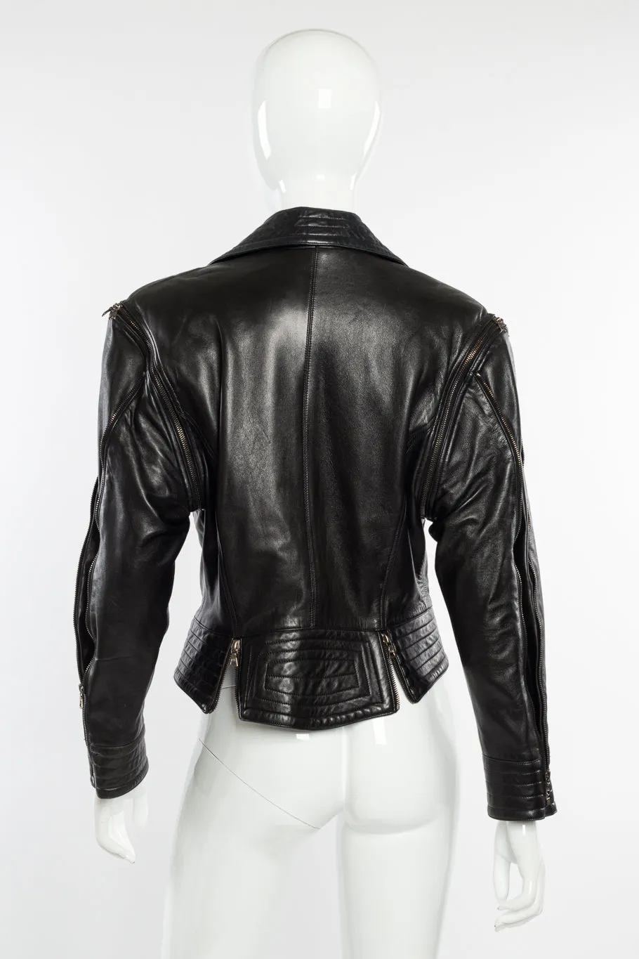 Convertible Leather Moto Jacket
