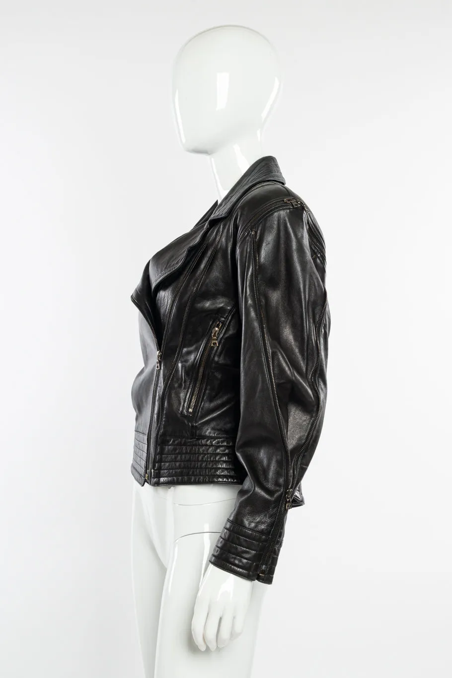 Convertible Leather Moto Jacket