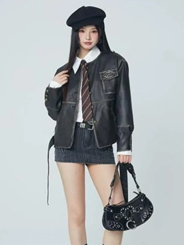 Cool PU Leather Top