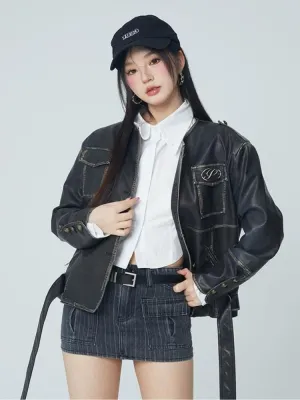 Cool PU Leather Top