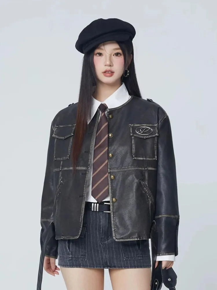 Cool PU Leather Top