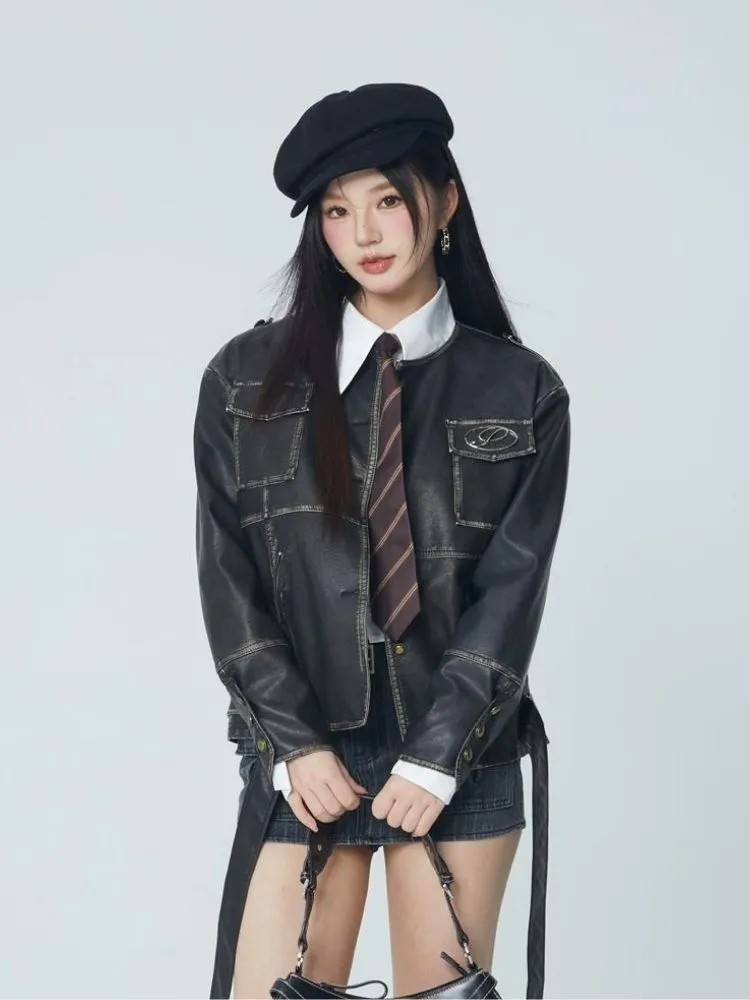 Cool PU Leather Top