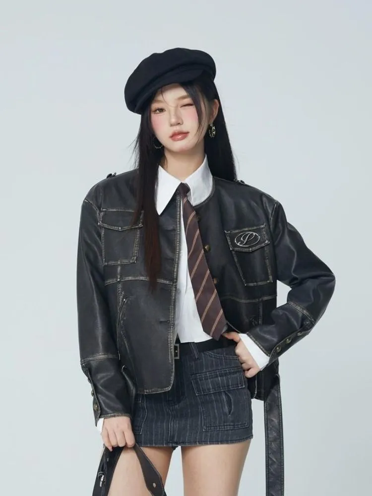 Cool PU Leather Top