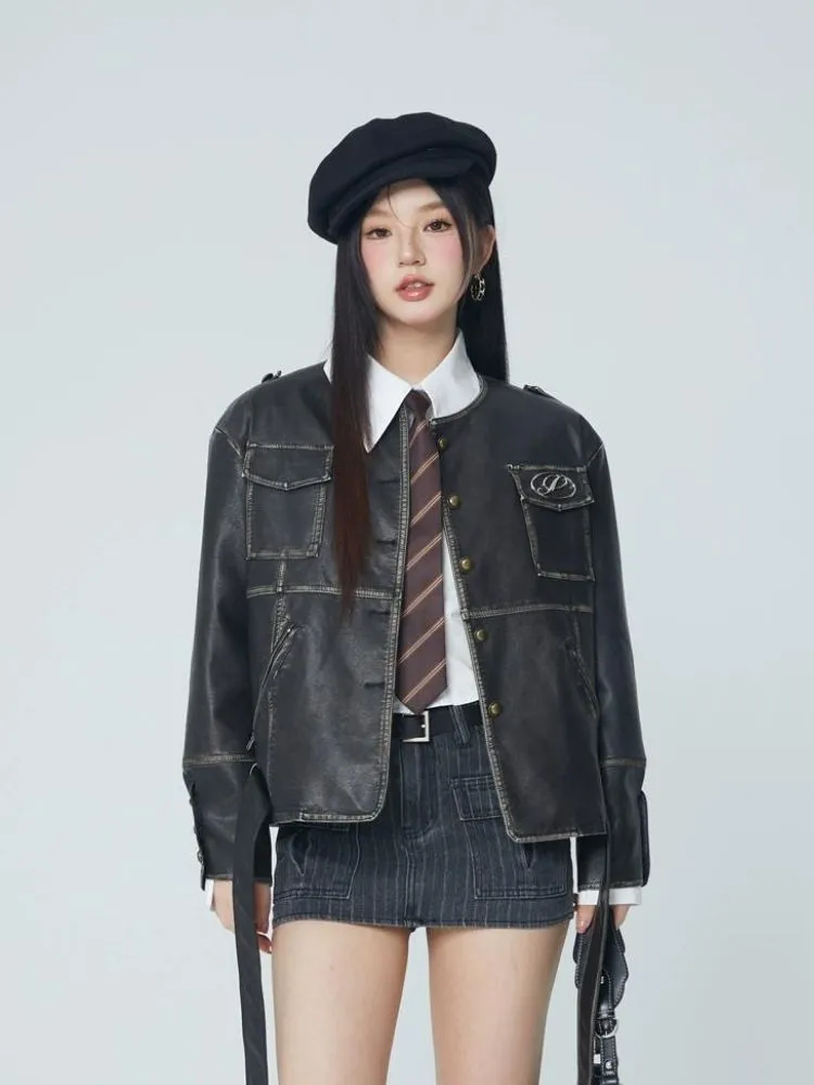 Cool PU Leather Top