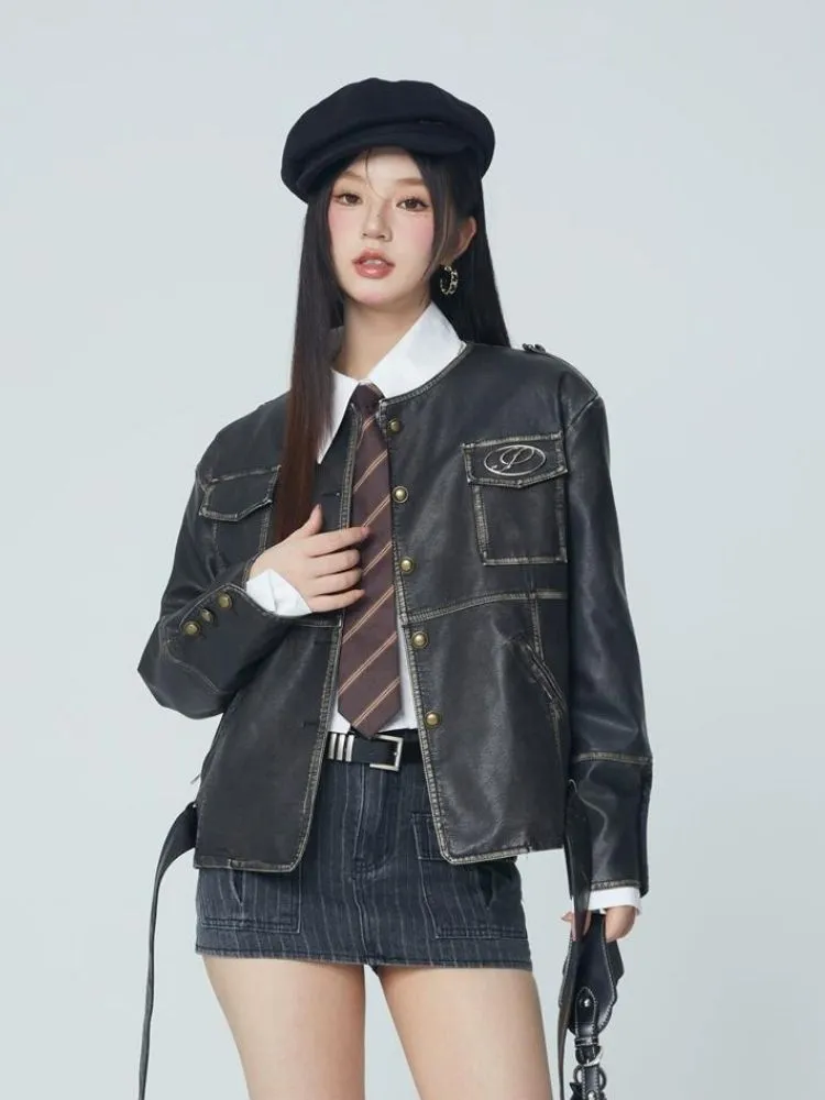 Cool PU Leather Top