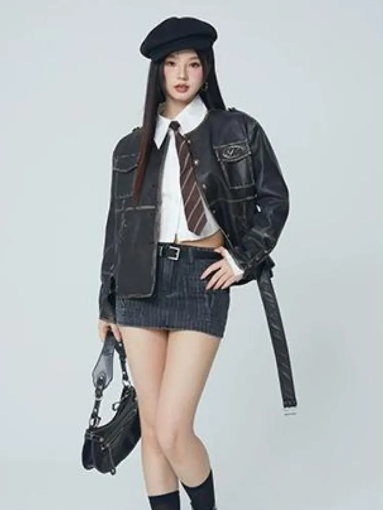 Cool PU Leather Top