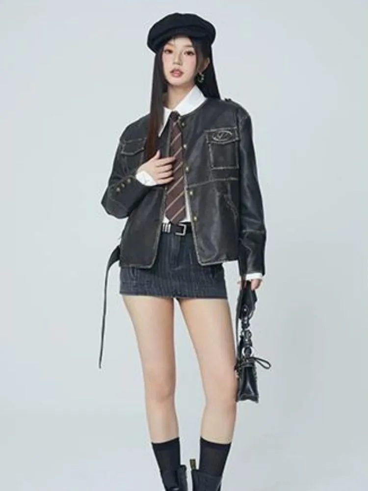Cool PU Leather Top
