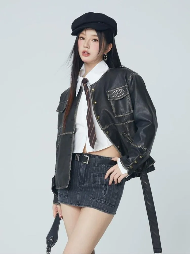 Cool PU Leather Top