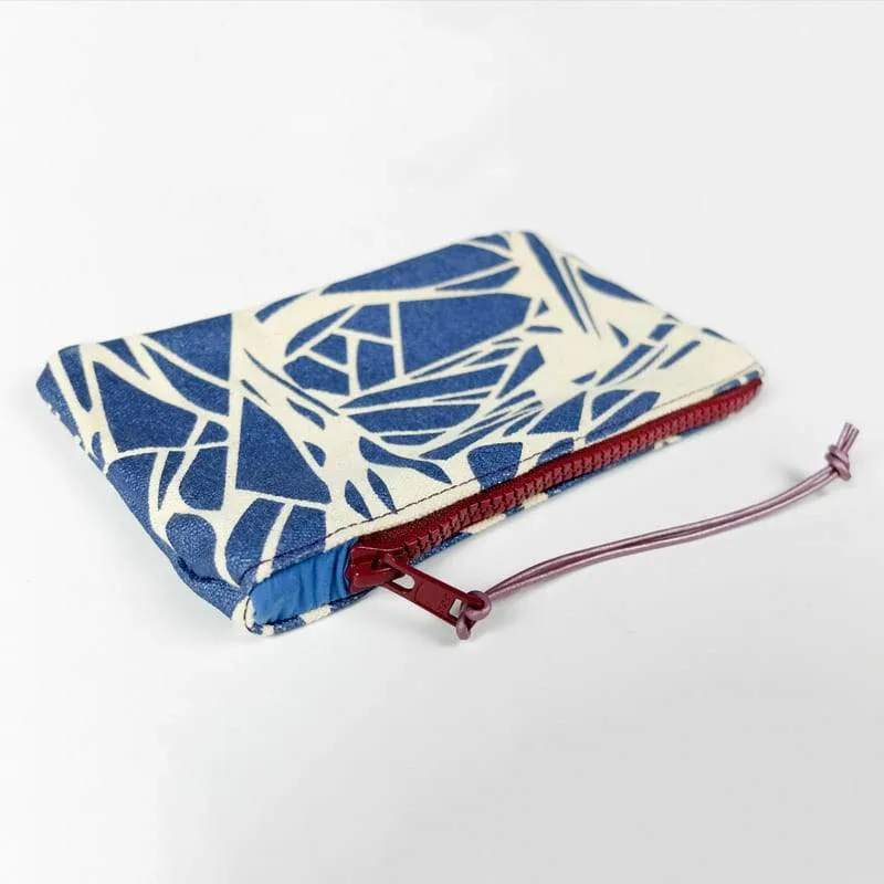 Cosmetic Bag Metallic Blue Glitch