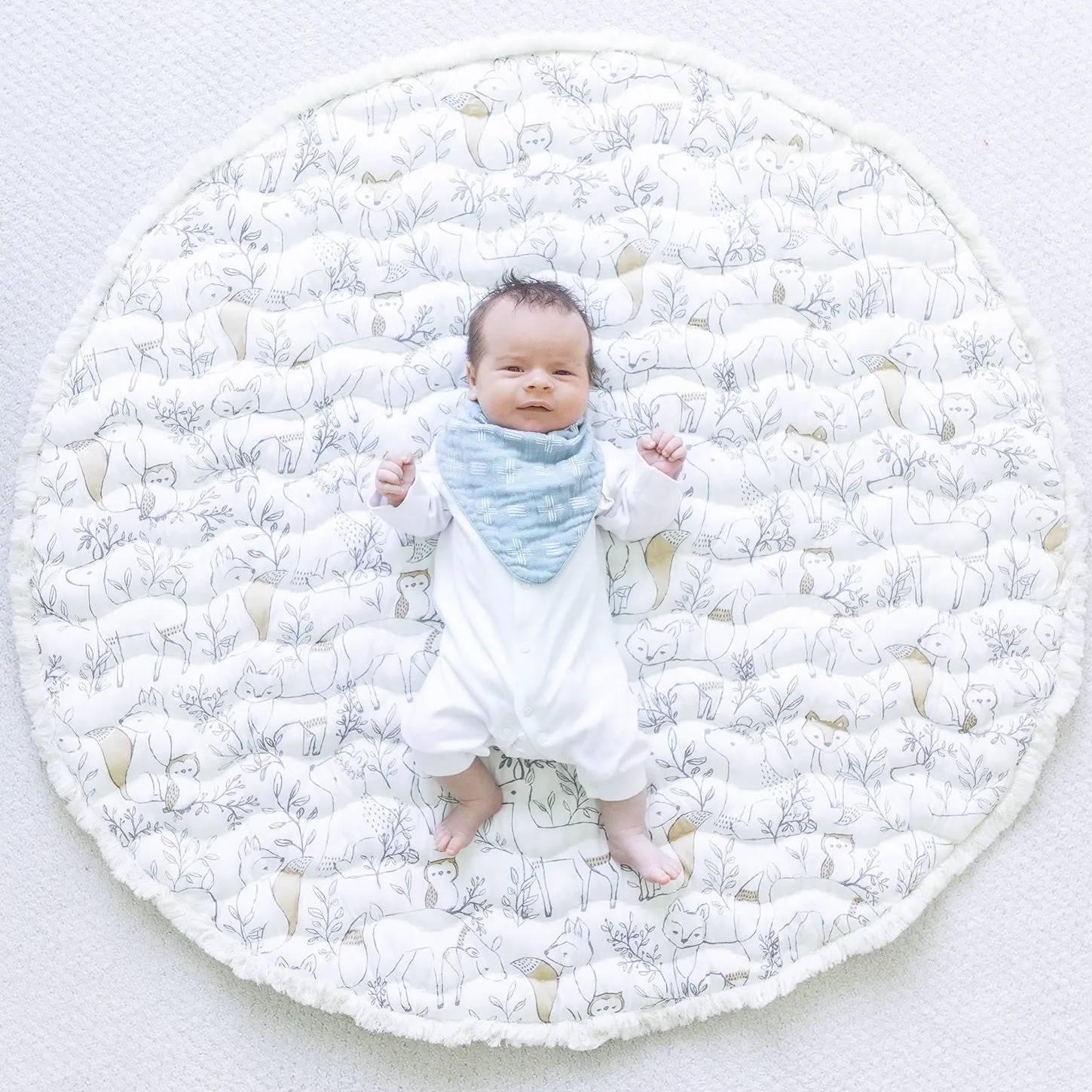 Crane Quilted Playmat Ezra Woodland