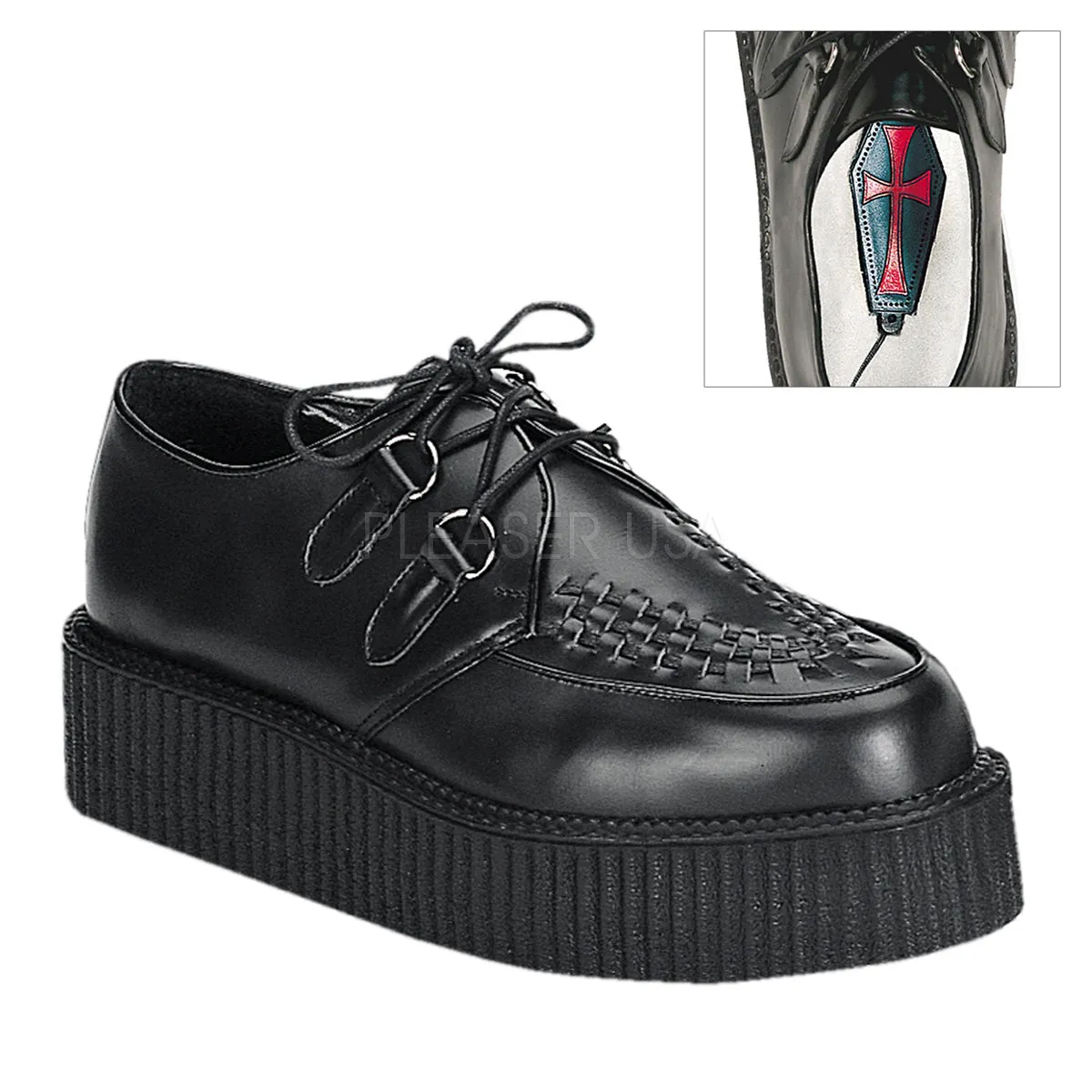CREEPER-402  Black Leather