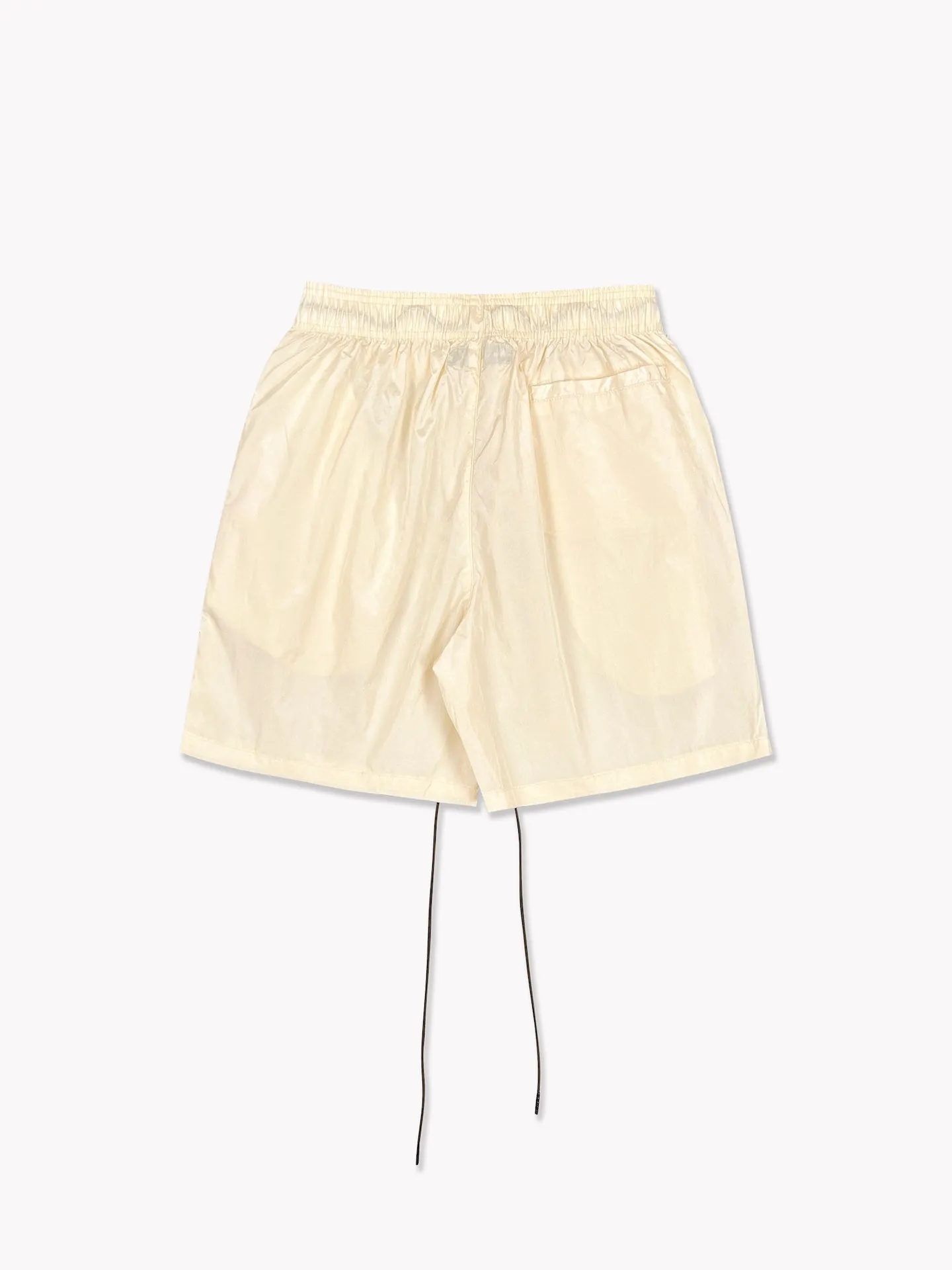 Crinkle Nylon Shorts-Cream