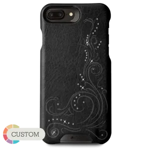Customizable Grip Crystal - iPhone 7 Plus  Luxury leather case with Swarovski crystals