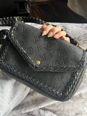 Deal Bag Braided Black Cross body
