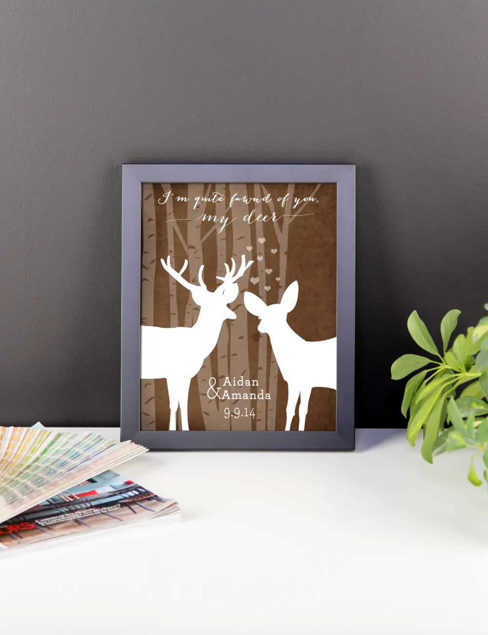 Deer Wedding Art - Wedding Gifts For Couples