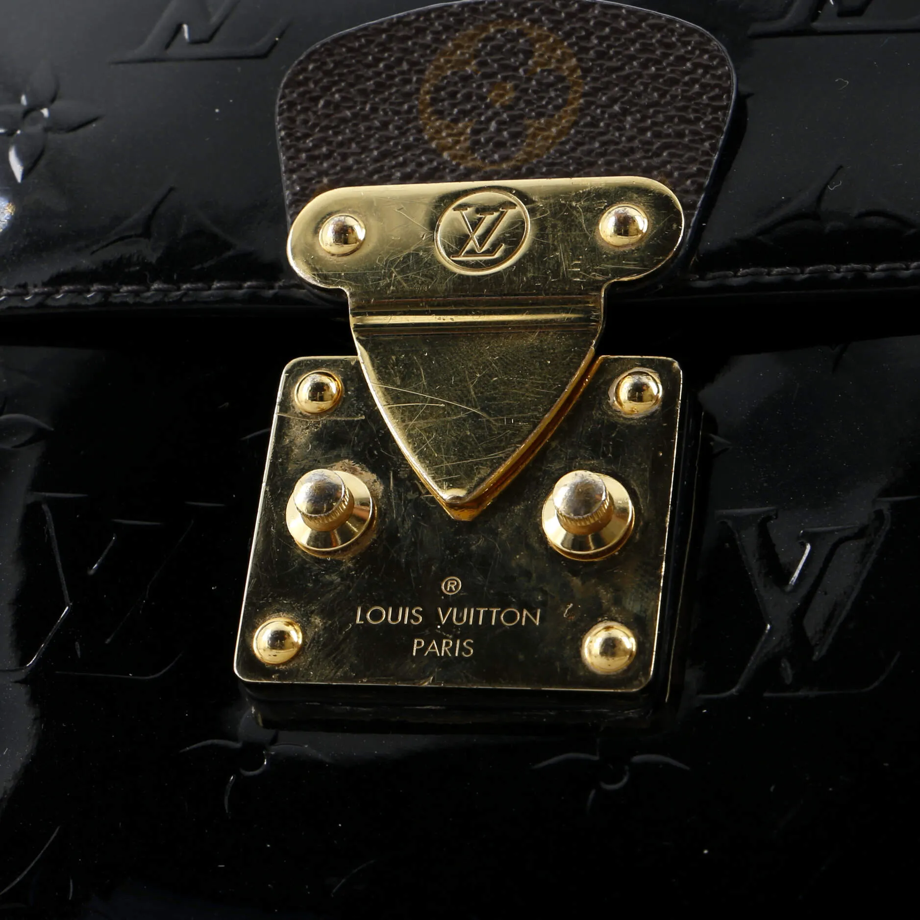 Designer Spring Street NM Handbag Monogram Vernis with Monogram Canvas and Epi Leather