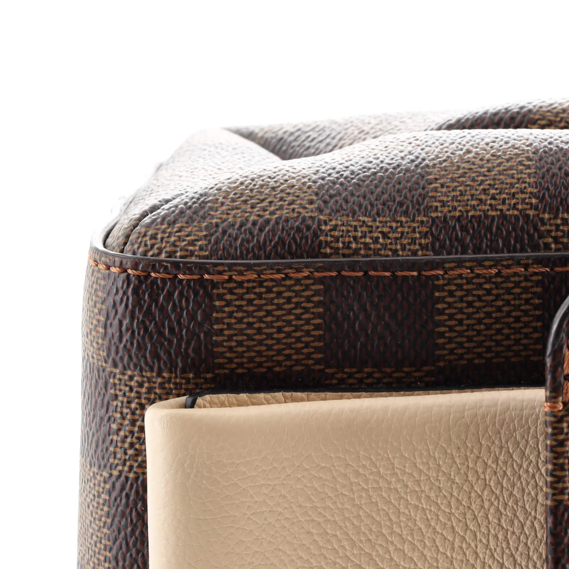 Designer Vavin Handbag Damier with Leather PM