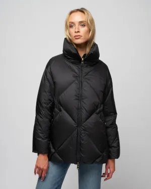 diamond quilt midi jacket